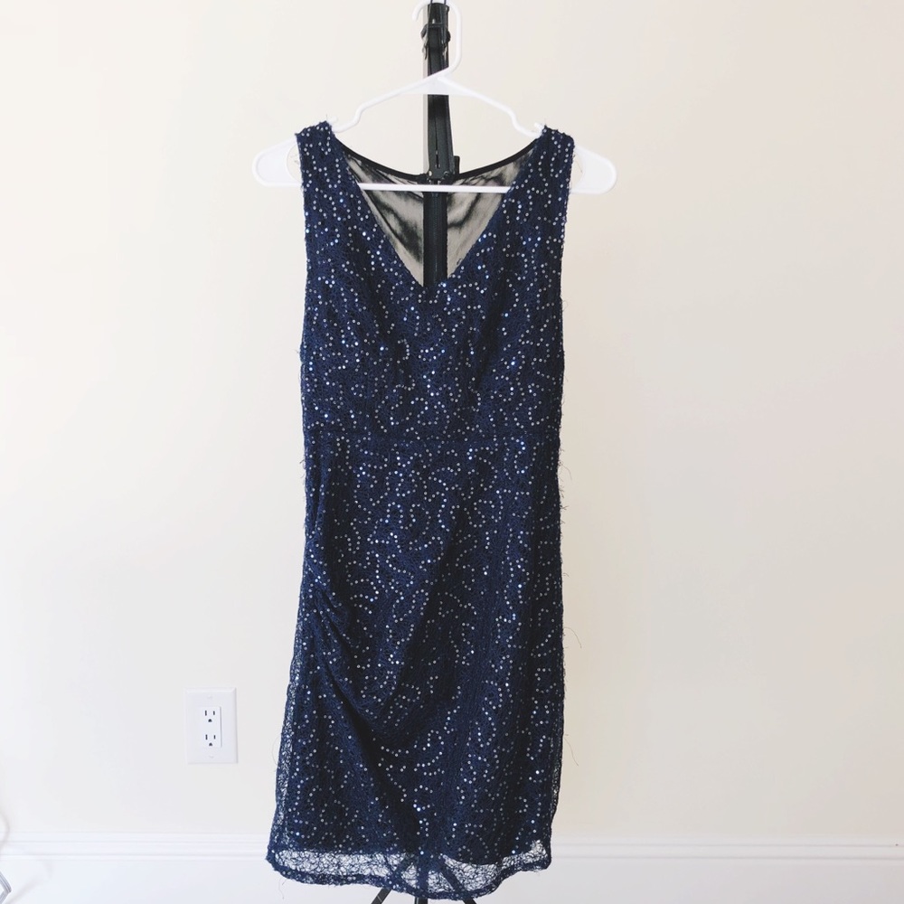 Shimmer Dress with Mesh Backing